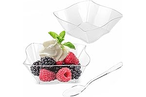 TOFLEN 50ct 5 oz Mini Dessert Cups with Spoons