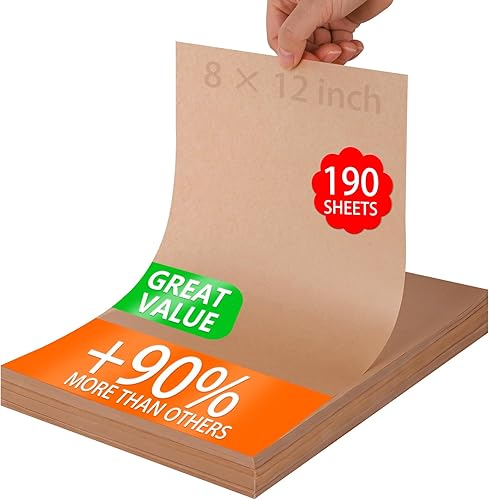 Miniatura 7 de WMKGG 100 piezas de papel pergamino sin blanquear para hornear, hojas de papel pergamino resistentes precortadas de 8 x 12 pulgadas para cocinar,