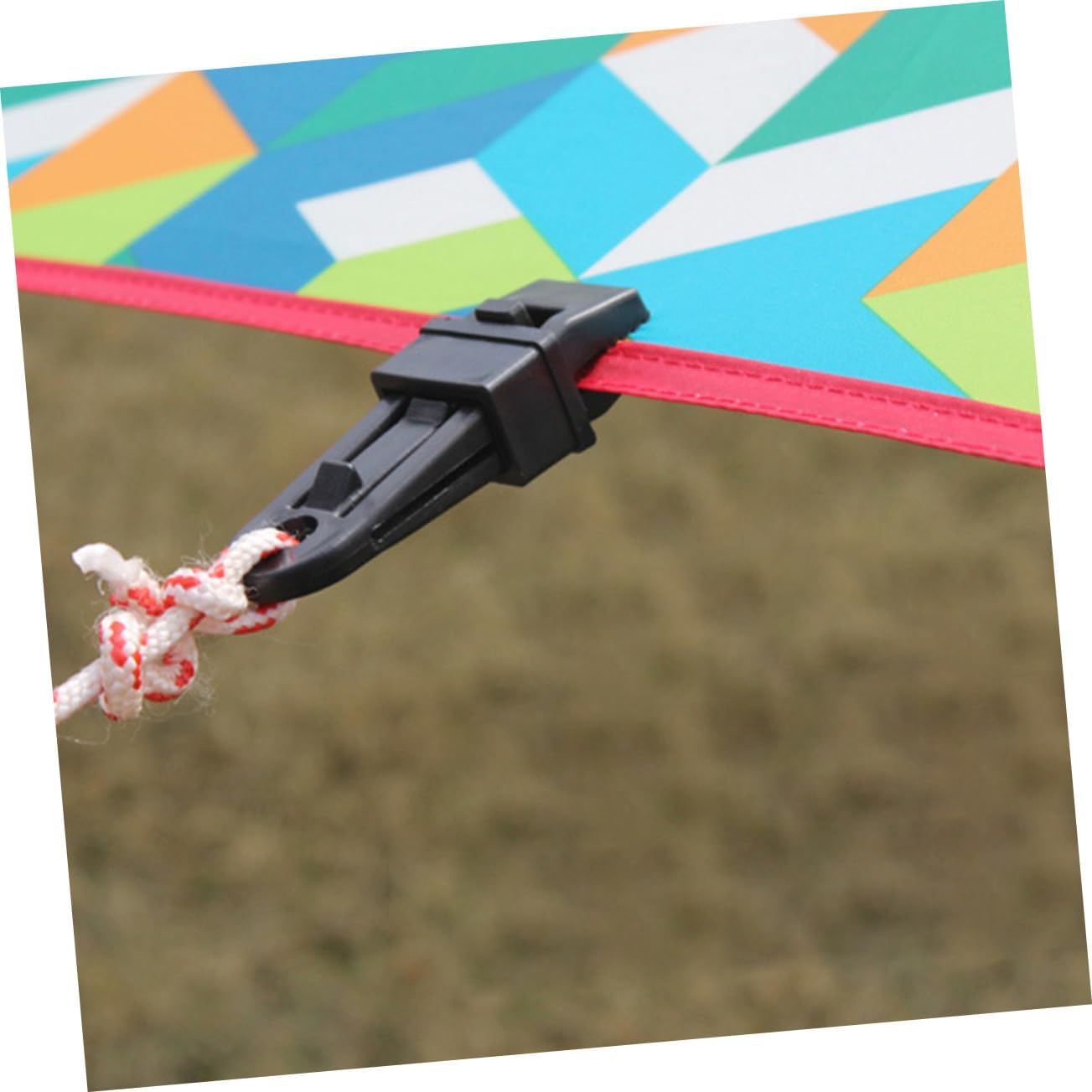 24pcs Outdoor Tent Clips Multifunctional Wind Rope Buckles Canopy Clips Windproof Fixing Clamps for Camping Awnings Caravans Boat Covers