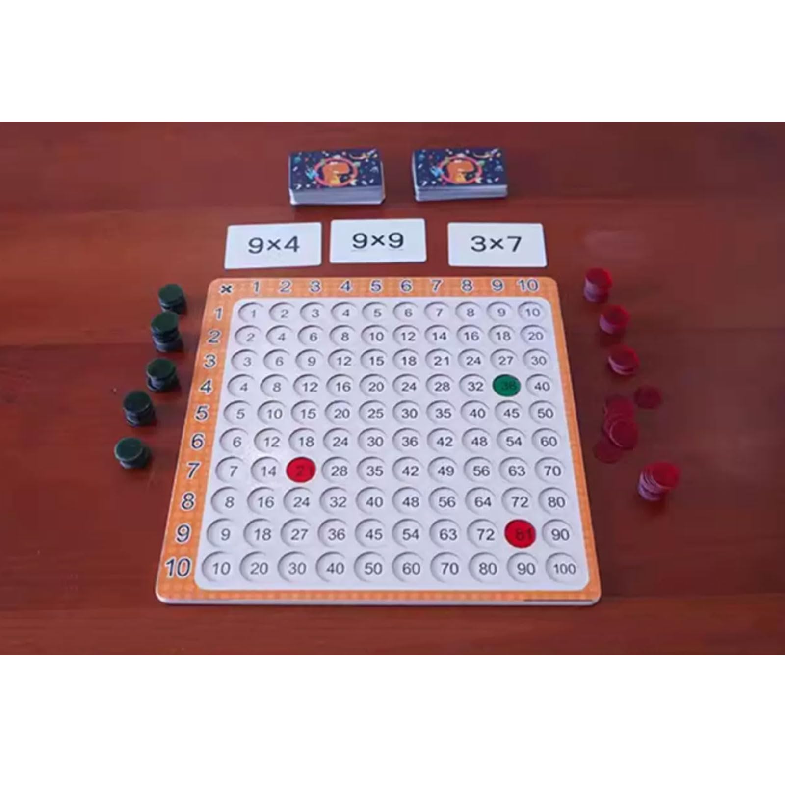 Gioco da Tavolo Montessori delle tabelline | Tabella di moltiplicazione da 1 a 10 con schede flash, Giocattolo educativo per la pratica della moltiplicazione