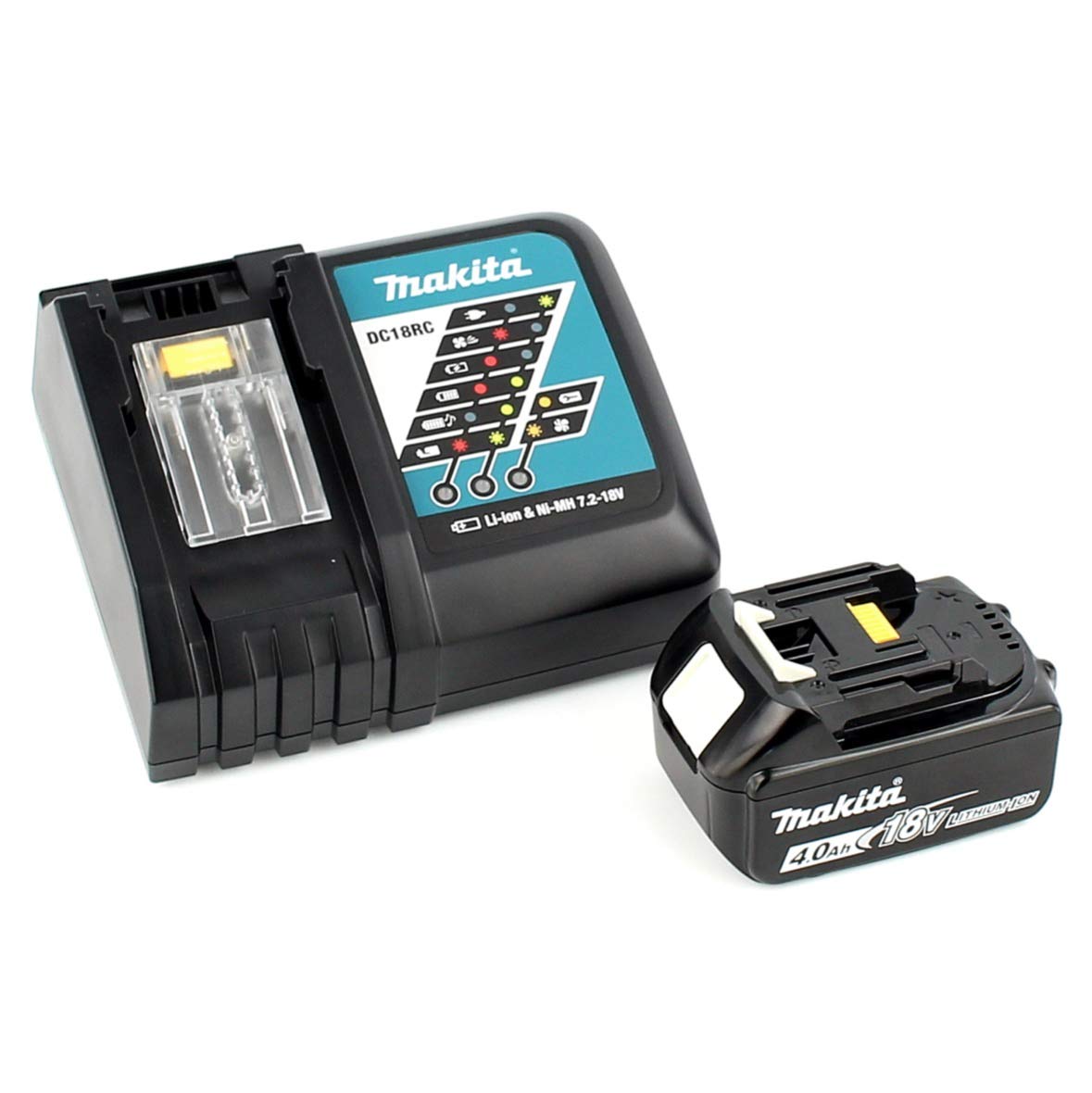 Makita DGA 517 RM1J akumulatorowa szlifierka kątowa 18V 125 mm + 1x akumulator 4,0Ah + ładowarka + skrzynia transportowa Makpac 3