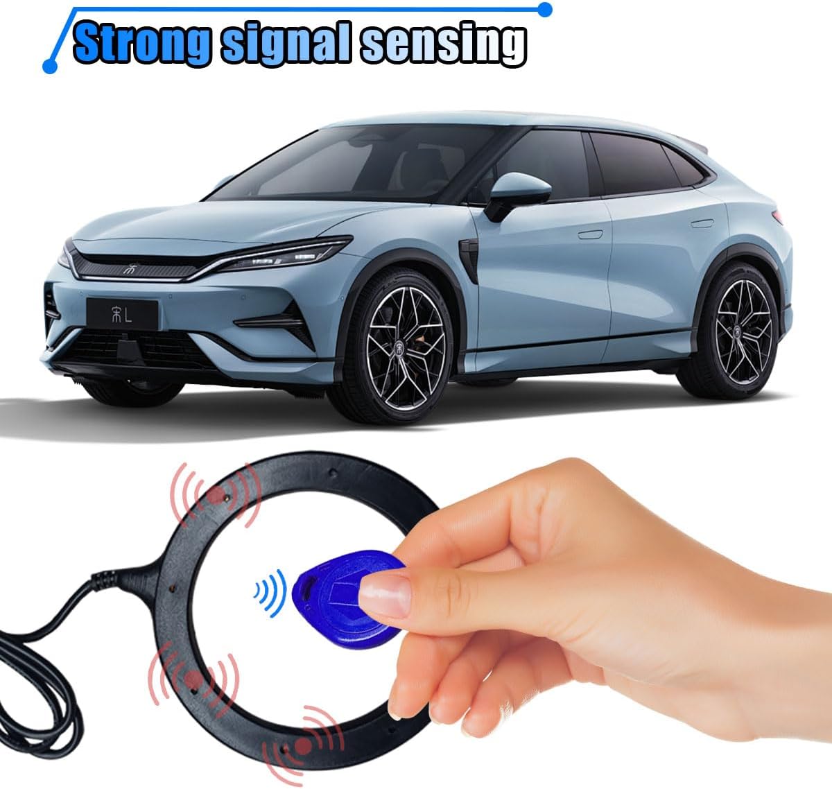 Car Push Engine Start Button Kit, Upgrade Push to Start Ignition Kit, Smart Keyless Go System for Most DC12V Cars