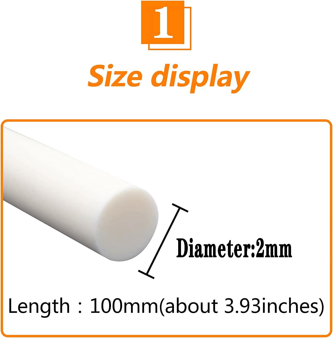 Ceramic Rods - Alumina Ceramic rods Have Corrosion Resistant Smooth Surface, 1pcs 100mm,Diameter 2mm