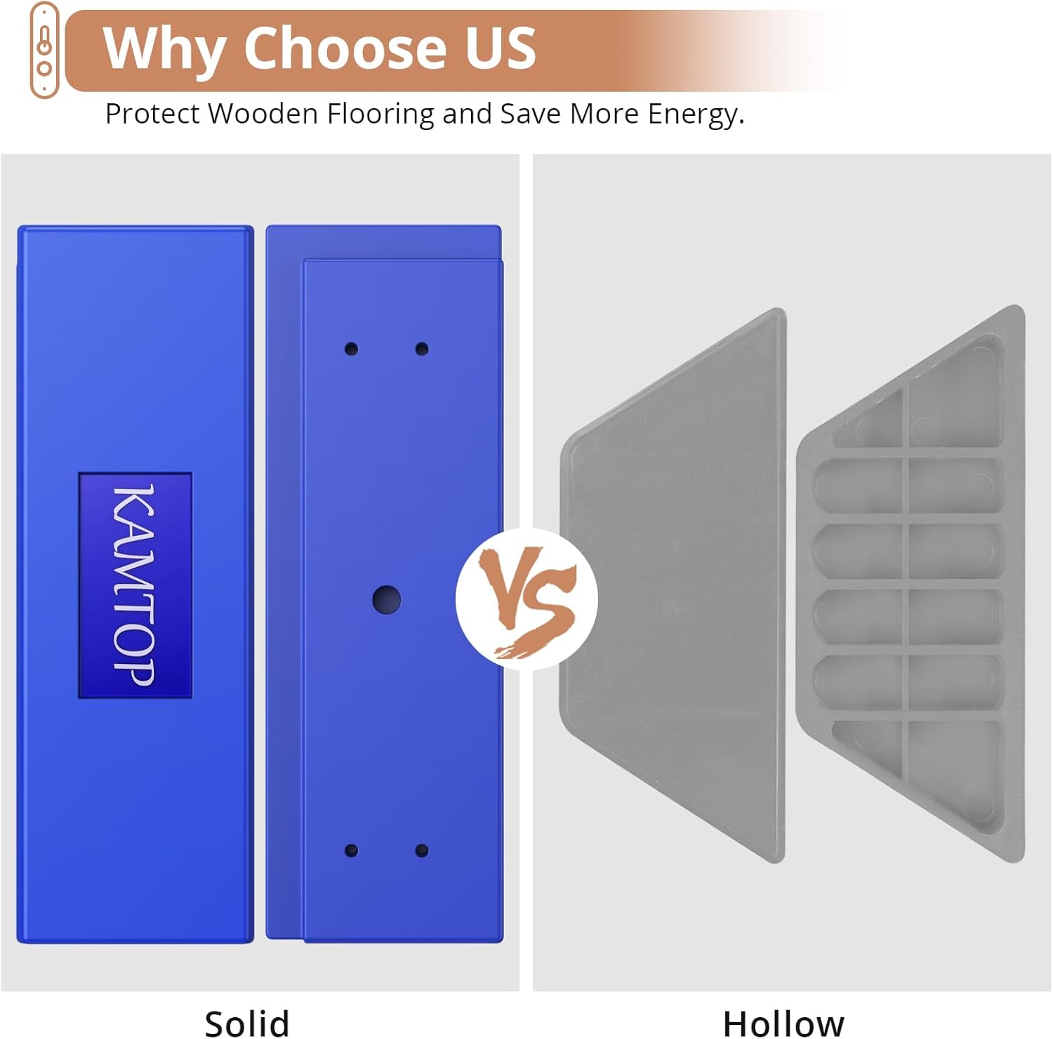 Kamtop Laminate Wood Flooring Installation Tools - 63 Pcs Laminate Flooring Repair Kit with 60 Floor Spacers, Floor Fitting Tool Double Faced Mallet, Rubber Tapping Block, Heavy Duty Pull Bar