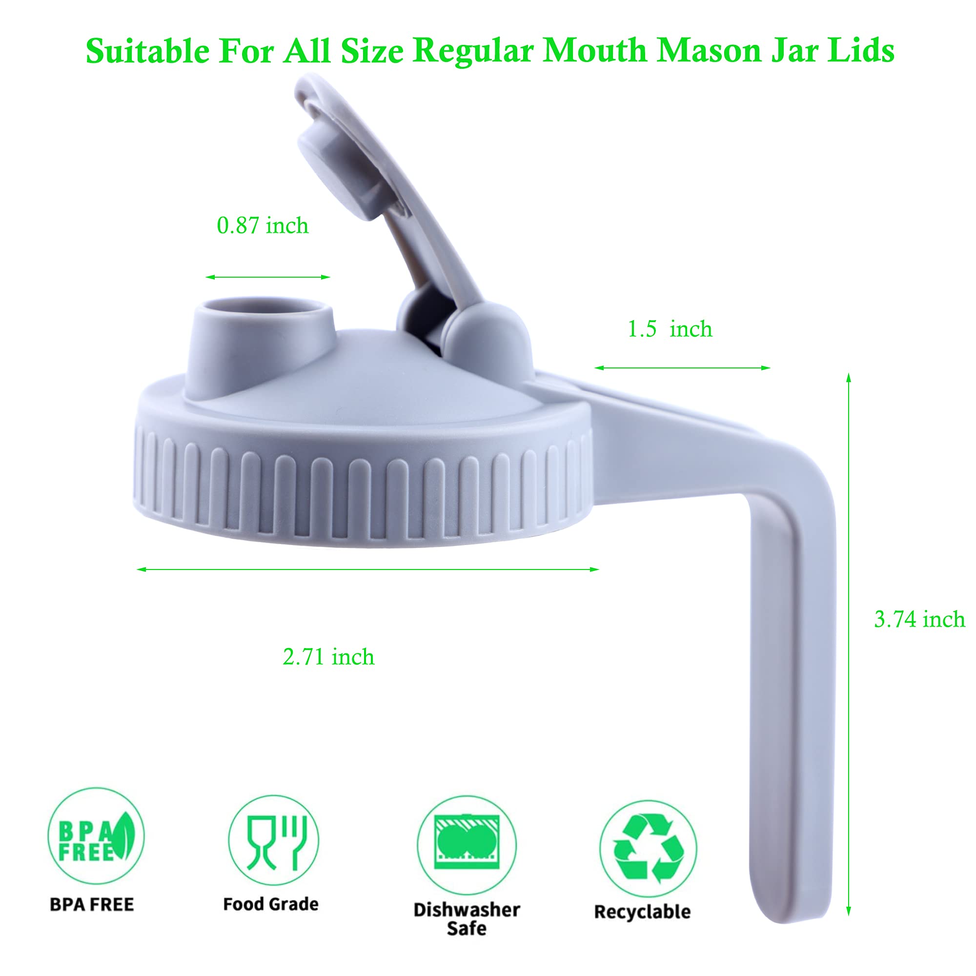 Pichet Mason En Verre Avec Bec Verseur Et Poignée - 946 Ml - Large Ouverture - Avec Bouchon à Rabat - Pour Réfrigérateur, Thé Glacé, Thé Au Soleil