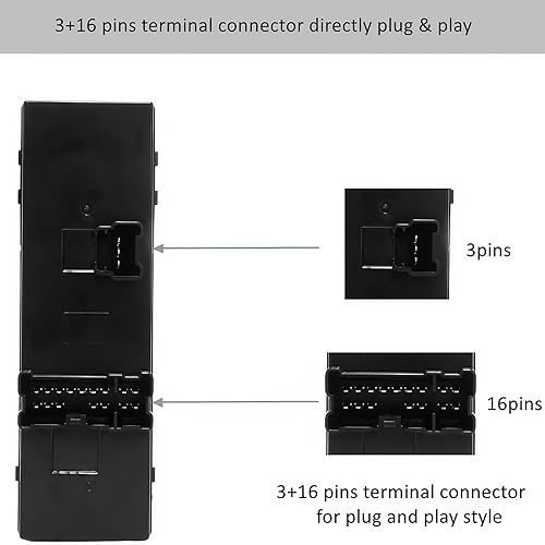 Miniatura 3 de Interruptor de ventana Master Power compatible con Nissan Juke 2010-2017, Nissan Altima 2013-2016, Nissan Tiida/Sylphy 2012-2016, Nissan