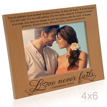 フォトフレーム・その４　⭕ Amazon.co.jp: ケイトPosh – Love never fails – 1 Corinthians