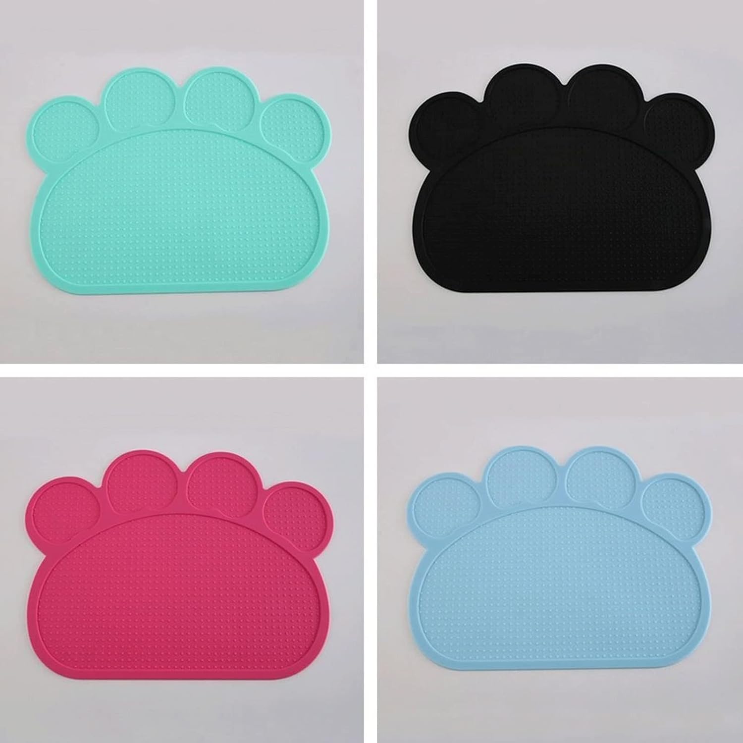 Dog Feeding Mats Non-Slip Waterproof Pet Mat for Dog Cat Silicone Food Pad Bowl Drinking Placemat Easy Washing Supplies(Green)