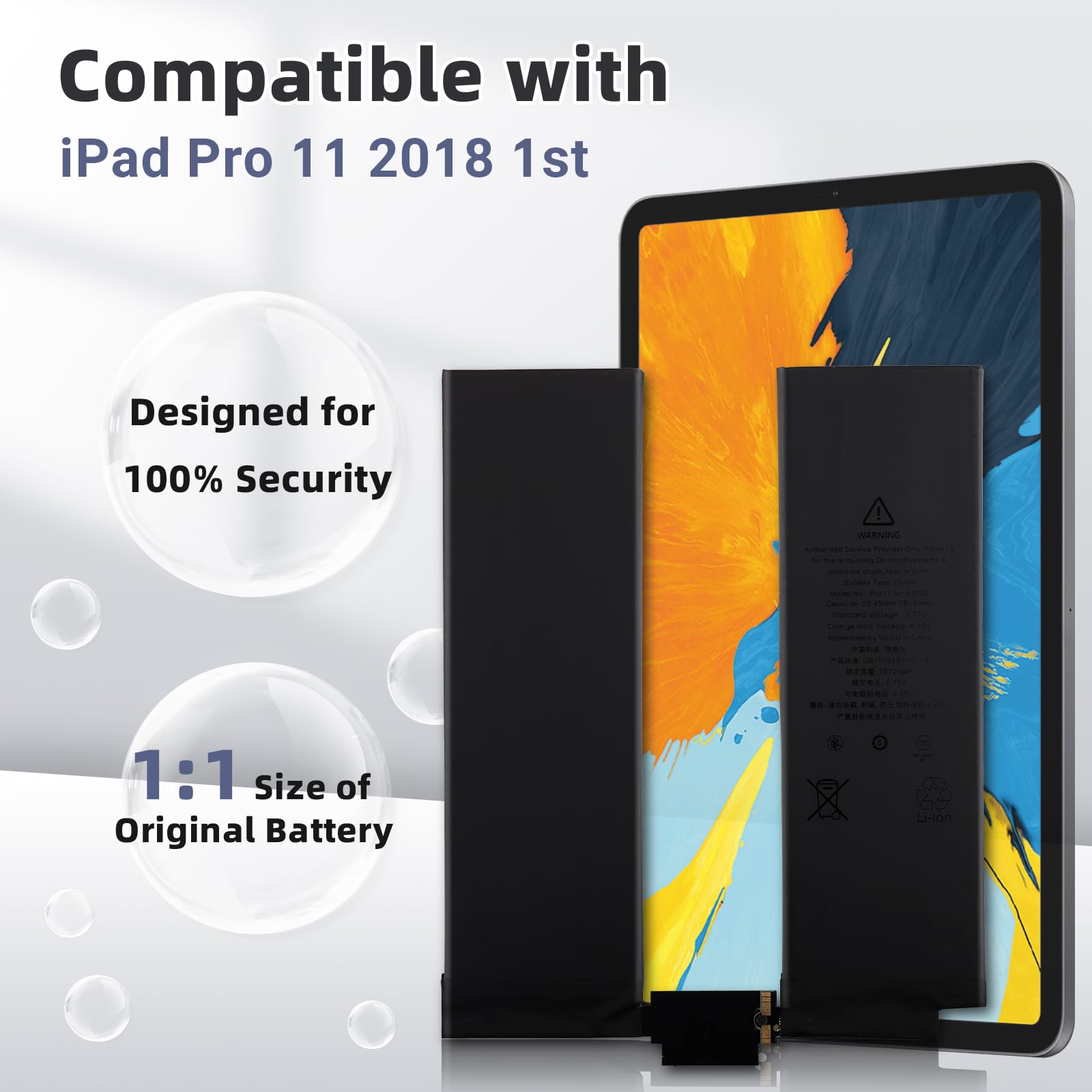 Amazon.com: Vvsialeek New A2042 Replacement Battery for iPad Pro