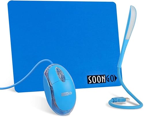 Miniatura 57 de SOONGO - Mini mouse rosa para computadora, mouse ergonómico con cable de 4.9 ft, mouse USB para computadora portátil, mouse de escritorio