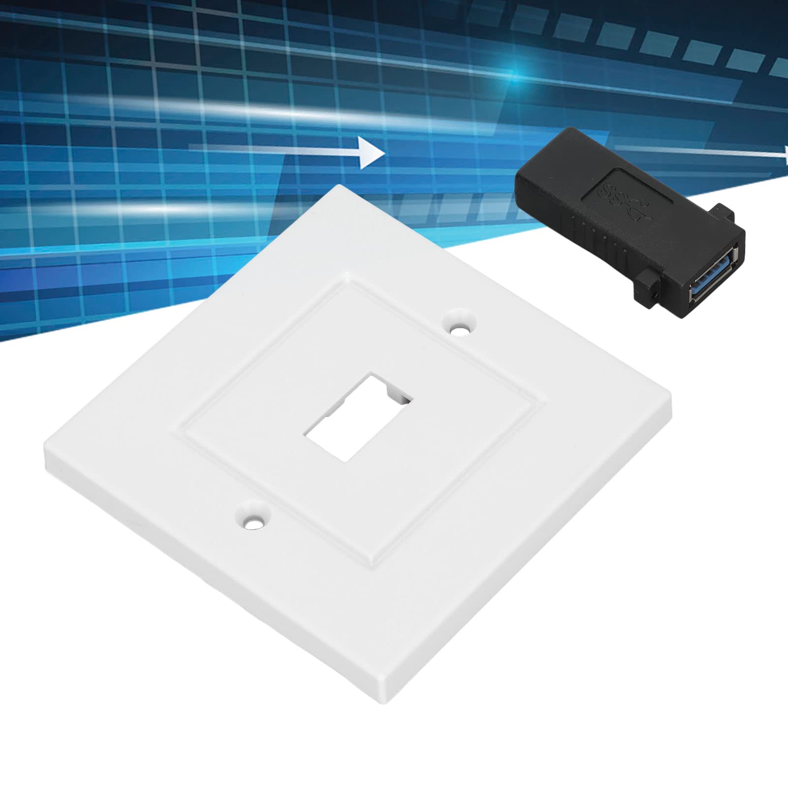 USB 3.0 Steckdosen-Wandplatte In Weiß – Mit Hochgeschwindigkeits-Ladeanschluss, Einfach Zu Installieren