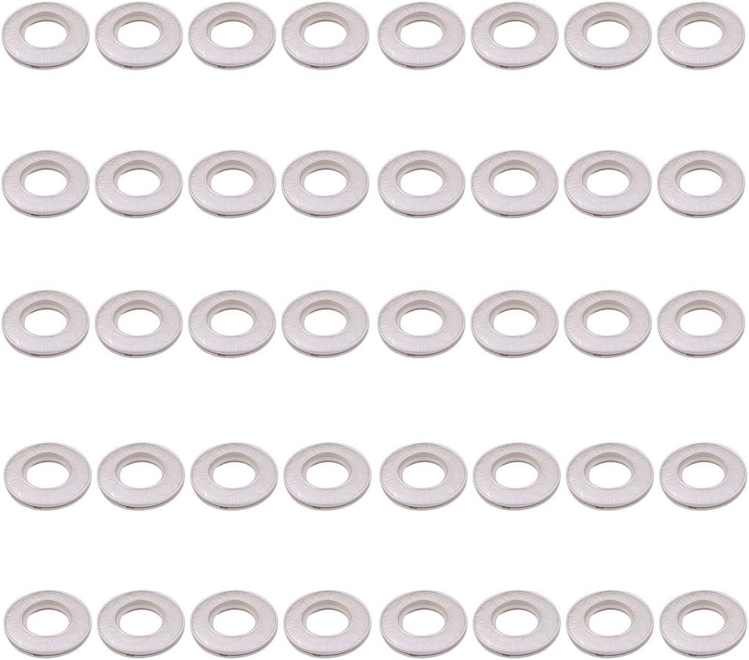 Plastic Home Retro Style Window Curtain Rod Hanging Ring Loop 40pcs Silver Tone (id: f31 69e 96e f9e 8df