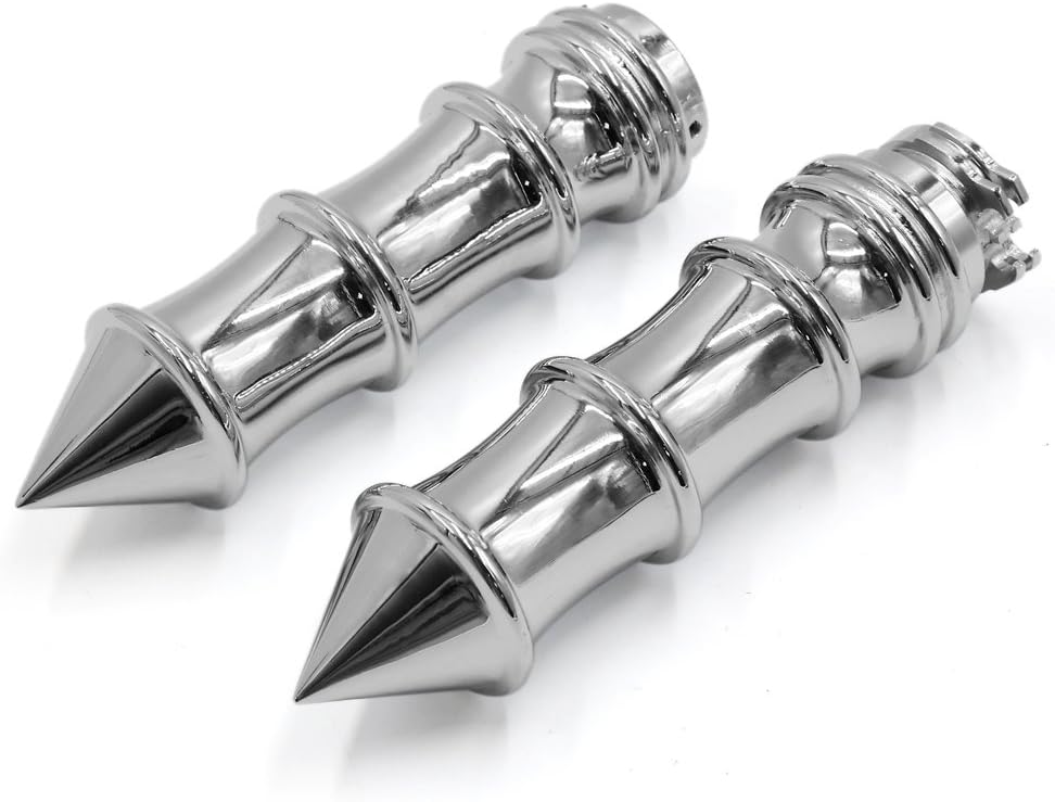 2 Pcs Silver Tone alloy Metal Sharp End Motorcycle Throttle Handlebar Grip (id: 2f9 a24 e98 5df 589