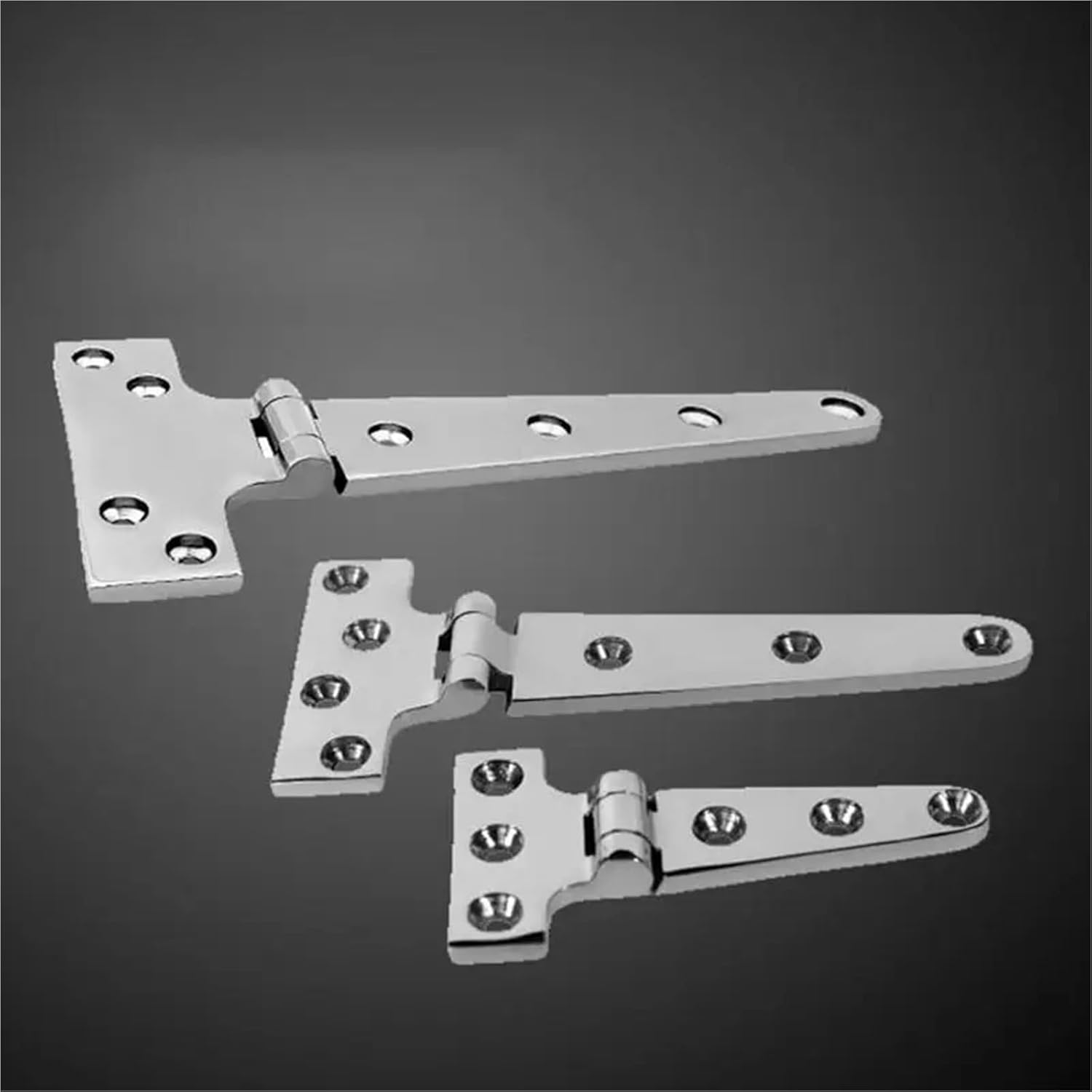 Stainless Steel Marine Hinge Gate Hinges Strap Hinge with Screws Heavy Duty Strap Hinges 1Pcs(100x54mm)