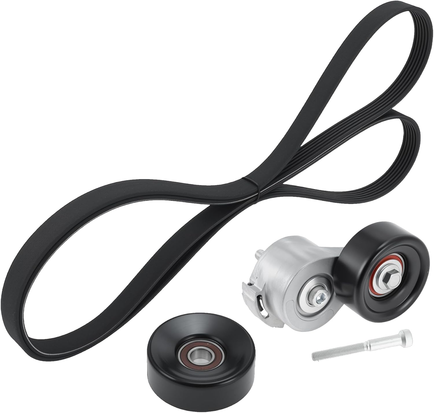 Serpentine Belt Tensioner W/Idler Pulley Bolt Kit for Ford for Ranger 1997-2006 3.0L Replace 38385 38001 6PK2243 Engine Drive Belt Tensioner Kit for Mazda B3000 1997-2006