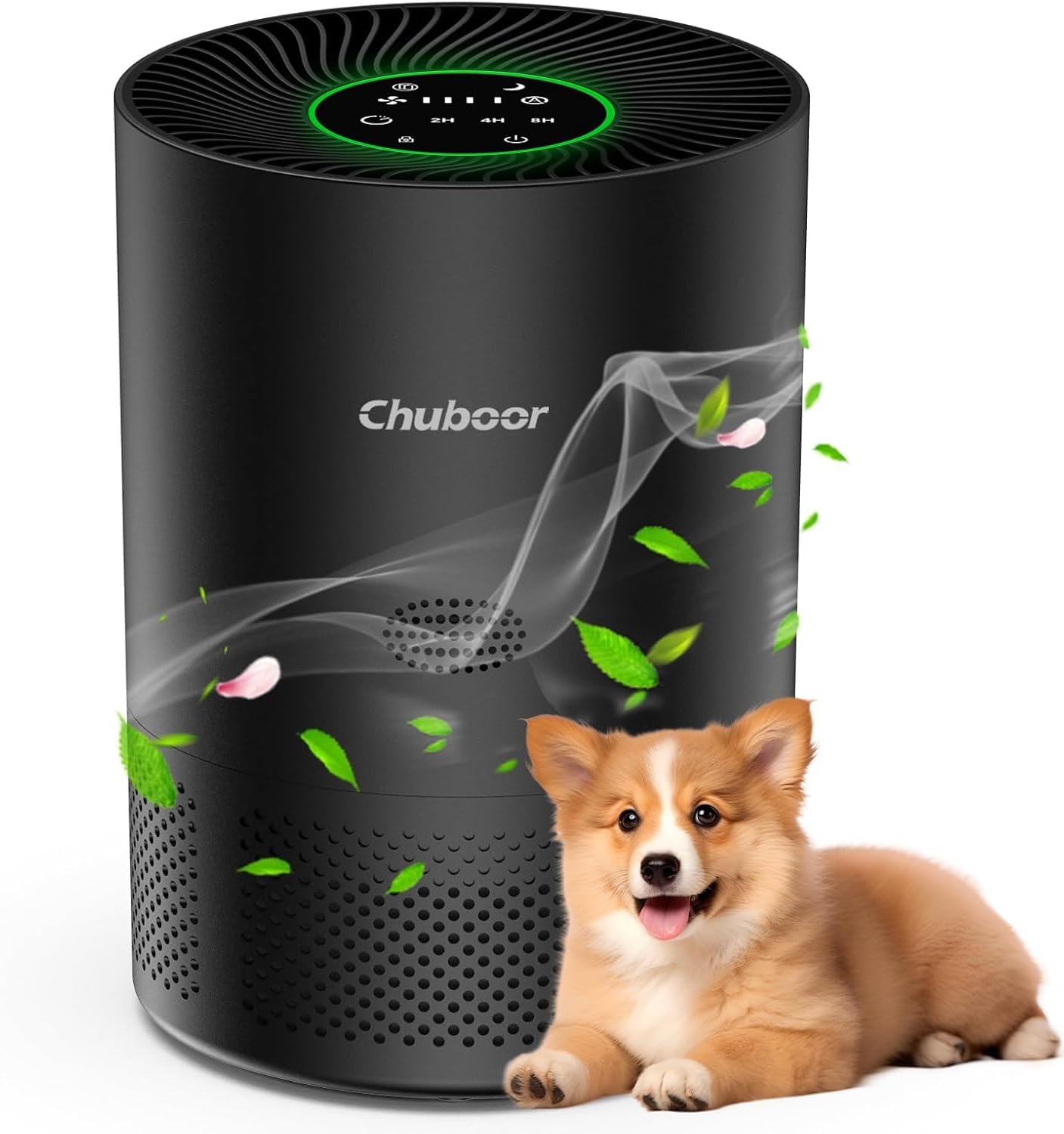 Purificatore d'aria anallergico, filtro dell'aria HEPA contro muffa, polvere e peli di animali fino a 0,3 µm 185 m³/h CADR per camera da letto fino a 80 m²