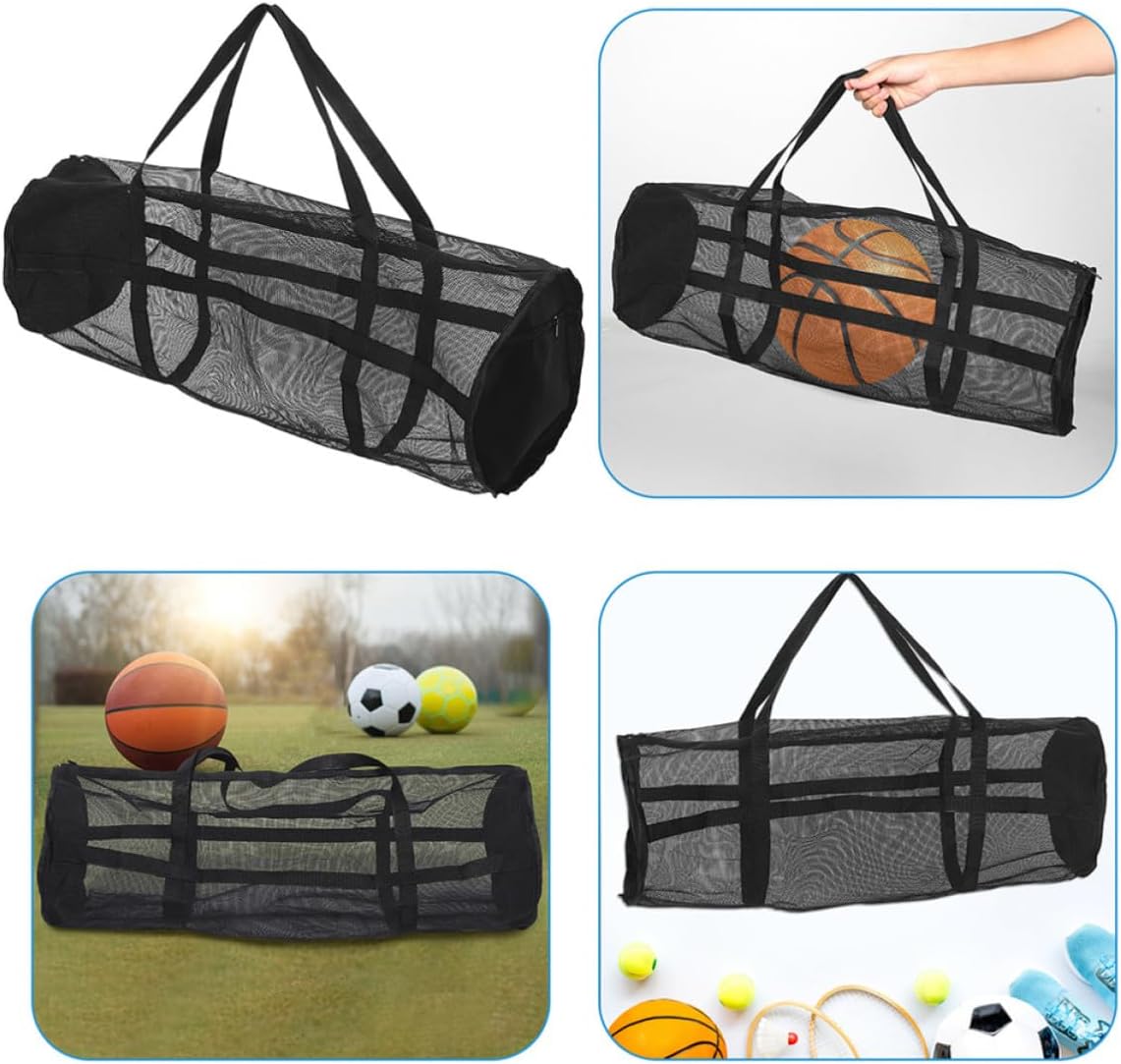 Large Capacity Swimming Mesh Bag with Comfortable Dual Shoulder Straps, Breathable Pvc Rugby Storage Bag for Soccer and Basketball Equipment in Sports and Training