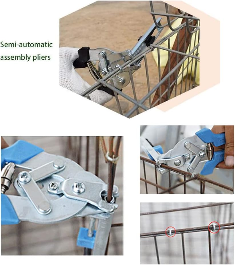 Kit Pinze Per Anelli Di Serraggio M Con 2400 Clip - Per Gabbie Animali E Recinzioni - Foto 10