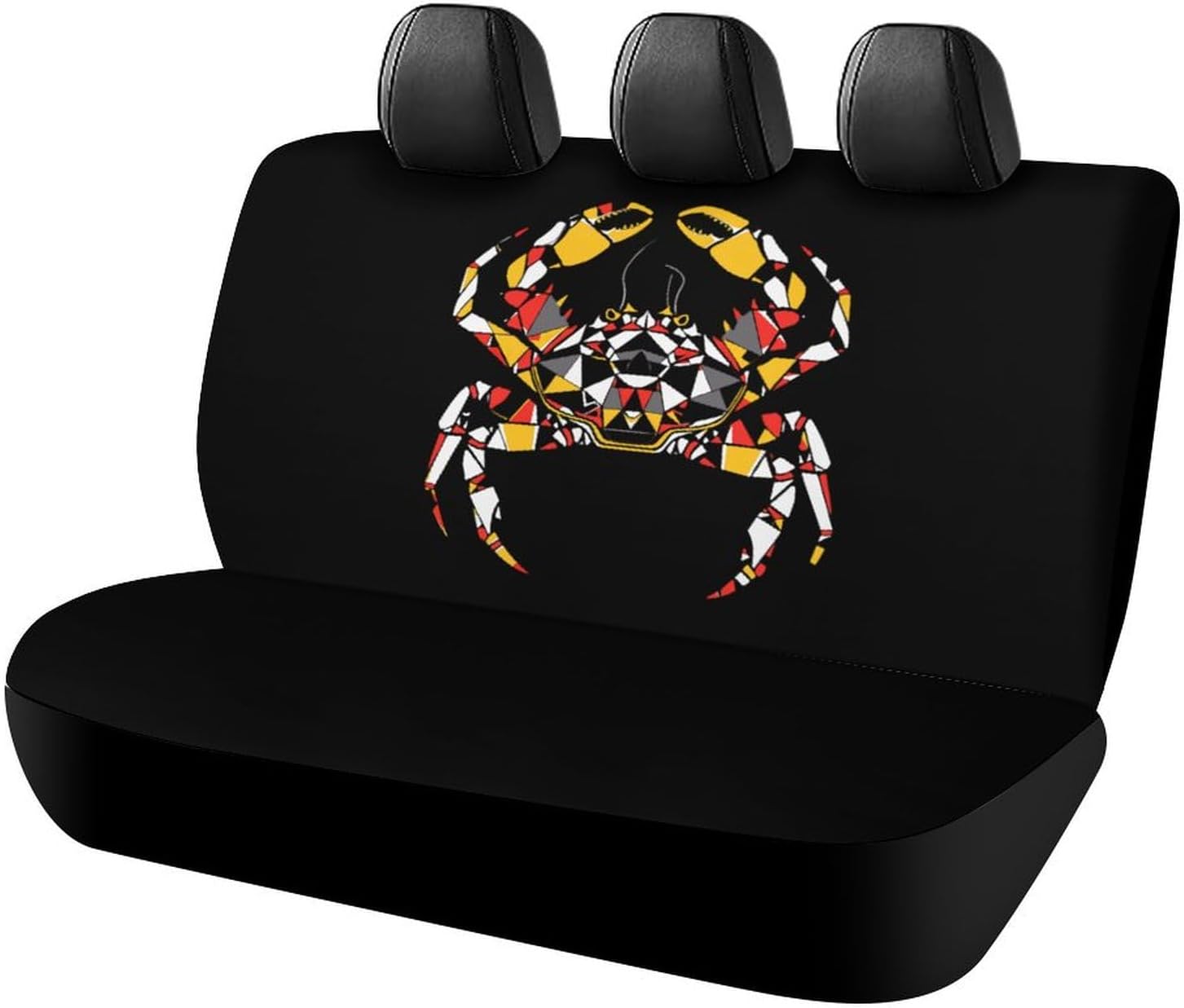 Maryland Crab Car Seat Cover Print Rear Bench Seat Cover Car Seat Protector Car Interior Accessories for Women Men