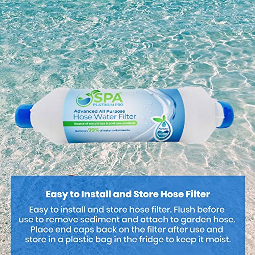 Image of Spa Platinum Pro All Purpose Hose Water Filter for Pools, Spas, and RVs | High Performance Water Filtration System | Filters Up to 40,000 Gallons for Clean and Safe Water Use