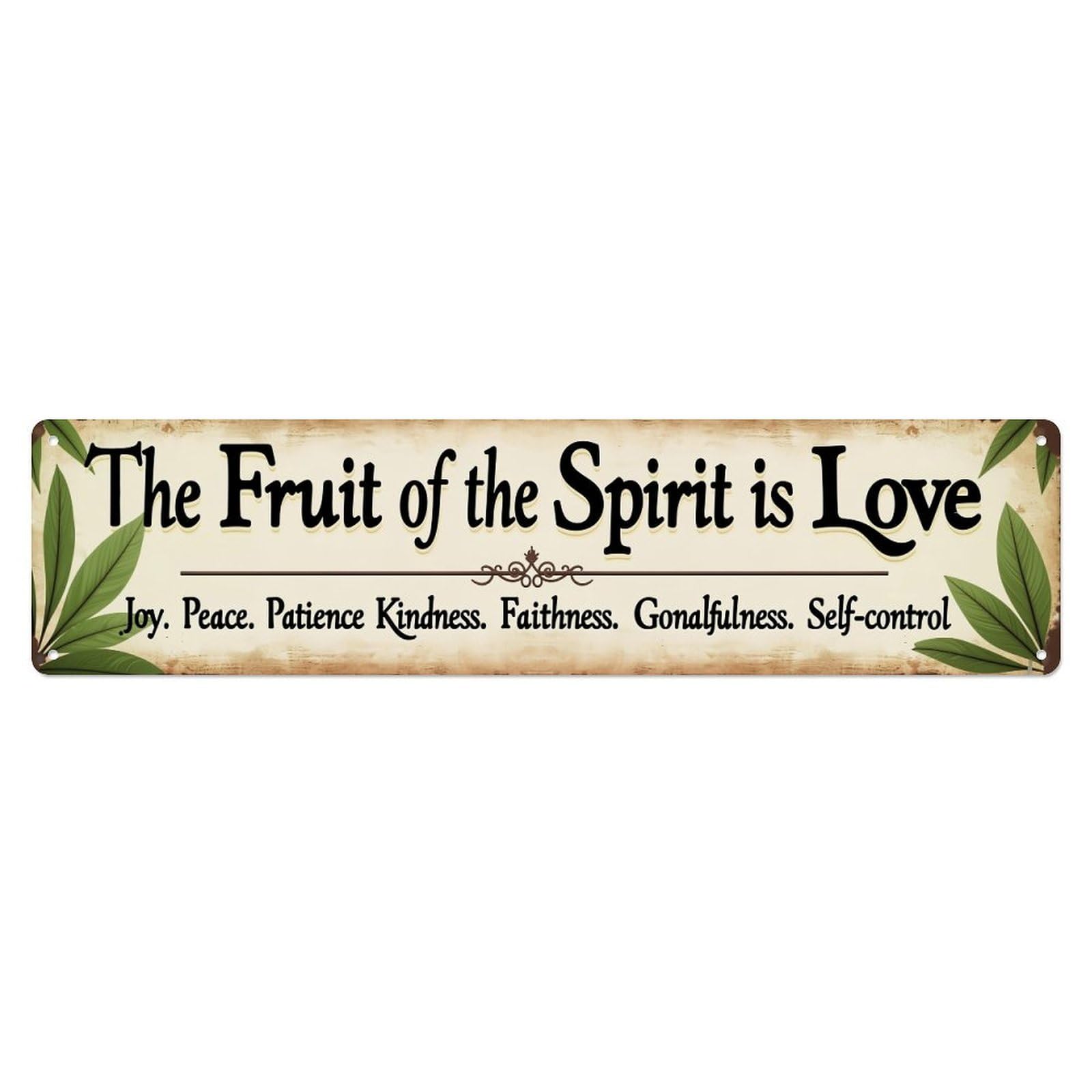 Fruit Of The Spirit Love Metal Tin Sign Plaque