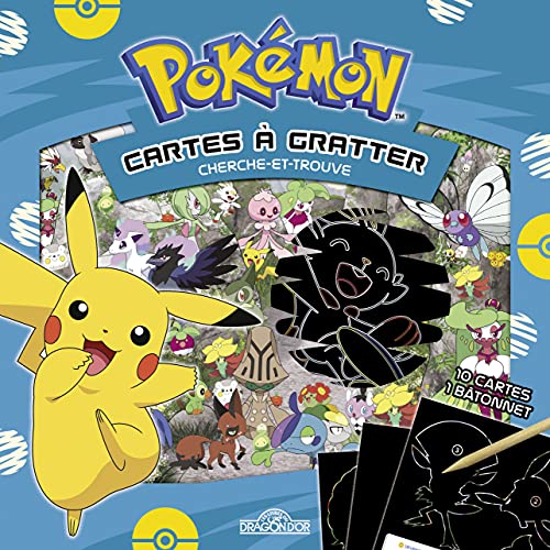 Pokémon – Cartes à gratter cherche-et-trouve à Galar – Pochette avec 10 cartes à gratter et un bâtonnet – Dès 6 ans
