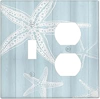 Vista 36 de Cubierta de Placa de Pared de 2 Pandillas de Mármol Abstracto, Placa Frontal de Interruptor de Luz Eléctrico Decorativa en Azul Marino y Oro