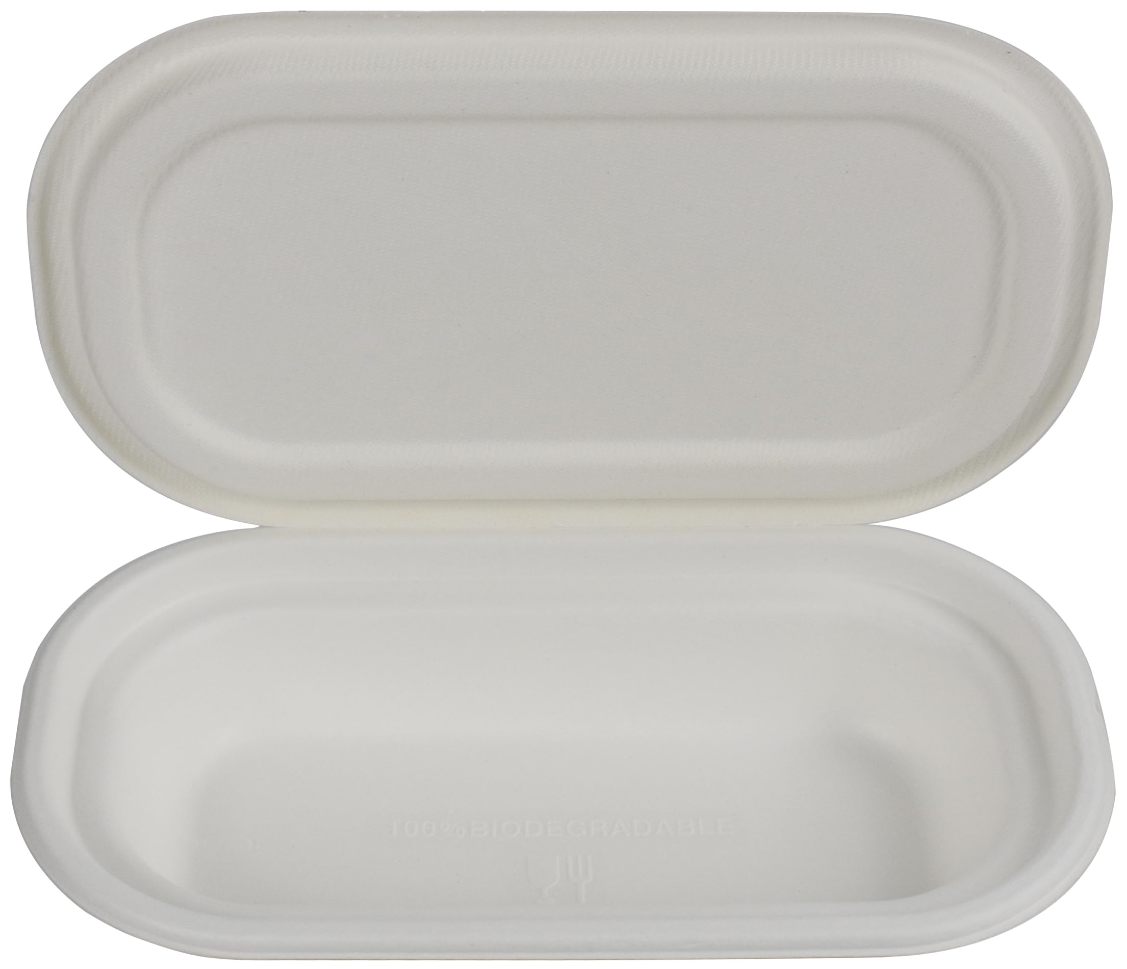 Catergold White Sugarcane Bagasse Round Food Container Biodegradable Takeaway Box Food Packaging 100% Recyclable Compostable 500Ml Pack Of 12Pcs
