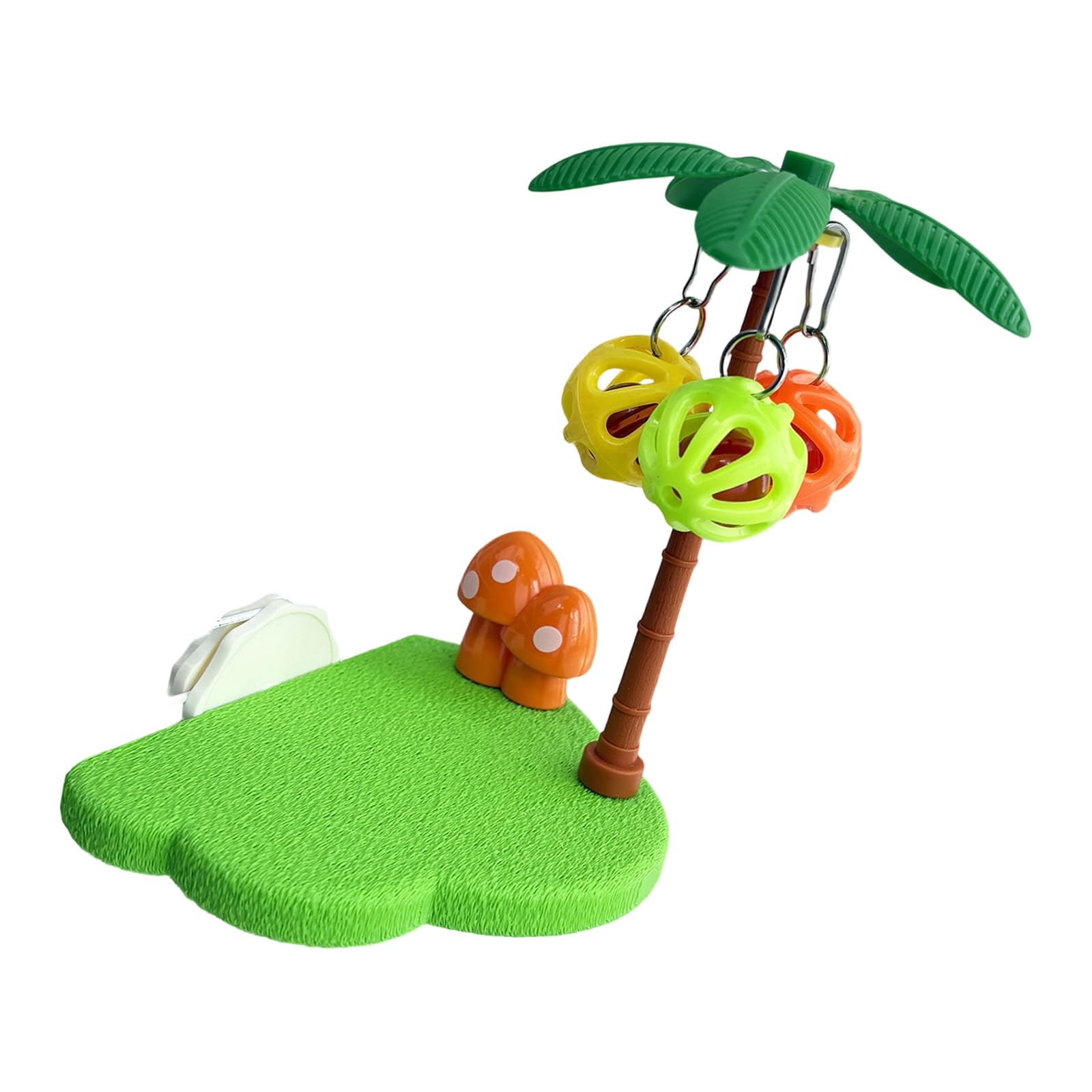 Hredyqw Parrots Chew Toy For Beak Trimming Stress Relief And Cage Enrichment Bird Chewing Ball With Tree