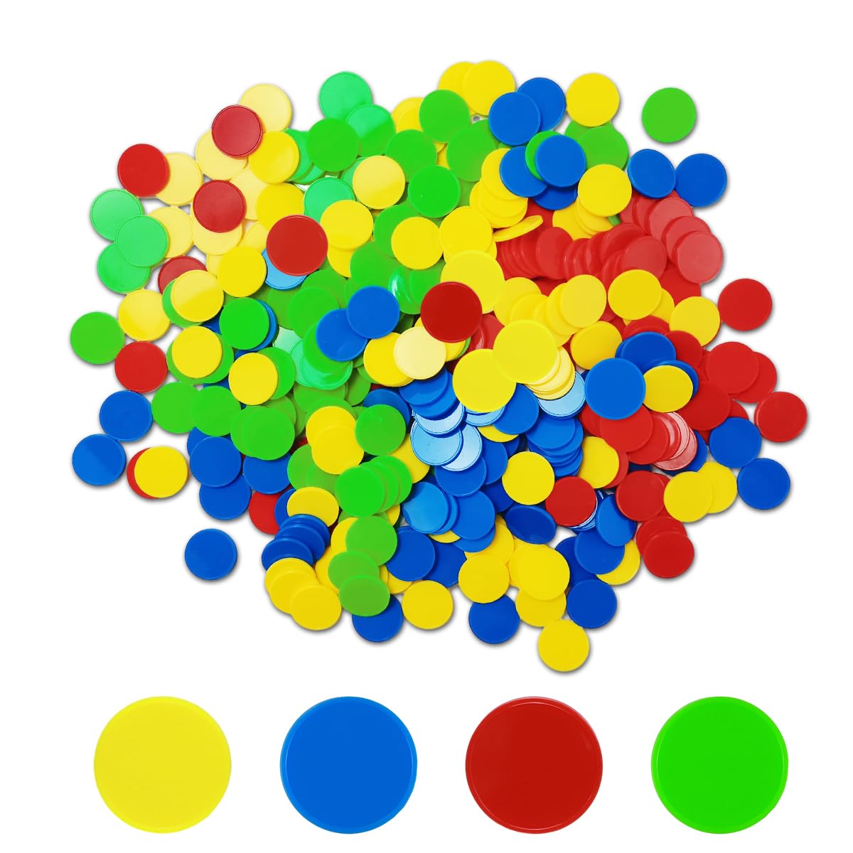 400 Fiches Poker in Plastica, 4 Colori 0,98 Pollici, Giochi di Carte, Chip da Gioco per Bambini