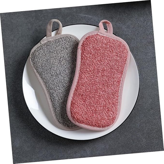 Heavy Dish Wash Scrub Pads for Kitchen Cleaning Non-Scratch Sponge for Utensils Pans Cookware Gas Stove Double Side Grease Remover Quick Foam Durable Scouring Multipurpose Scrub Pads Pack of 2-image-36