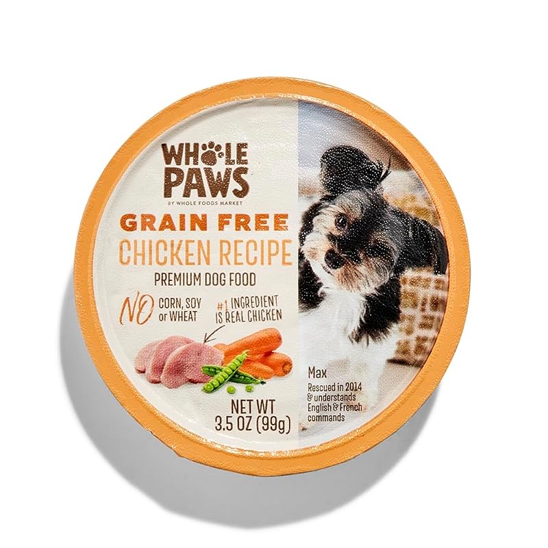 Ração úmida para cães Grain-Free sabor frango Whole Paws, sachê 99 g