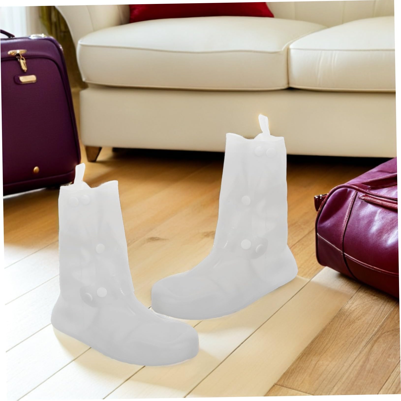 Holibanna 2 Pares De Fundas Impermeables Para Zapatos De Lluvia Para Hombre Antideslizantes Para Mujer Impermeables De Pvc Color