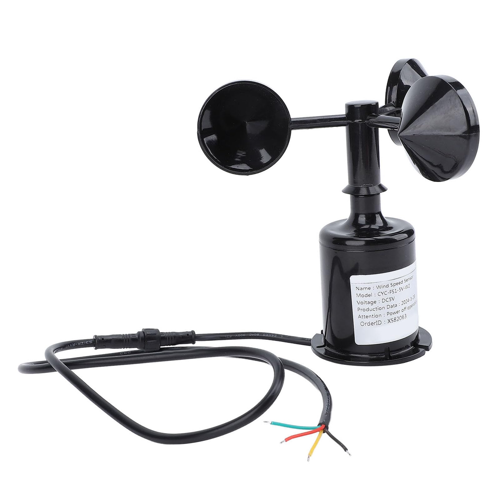 Anemómetro RS485 IP64 0,8 m, alta precisión industrial