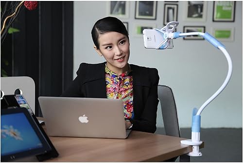 Miniatura 4 de PowerTRC Soporte para teléfono con cuello de cisne, abrazadera universal para montaje perezoso, soporte flexible de brazo largo para 3.5  6.7