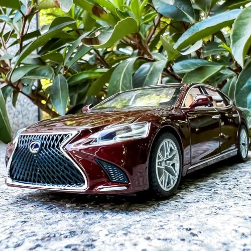 Image of 1 /32 Compatible for Lexus Ls500h Model Car, Zinc Alloy Pull Back Toy car with Sound and Light for Kids Boy Girl Gift (Brown)