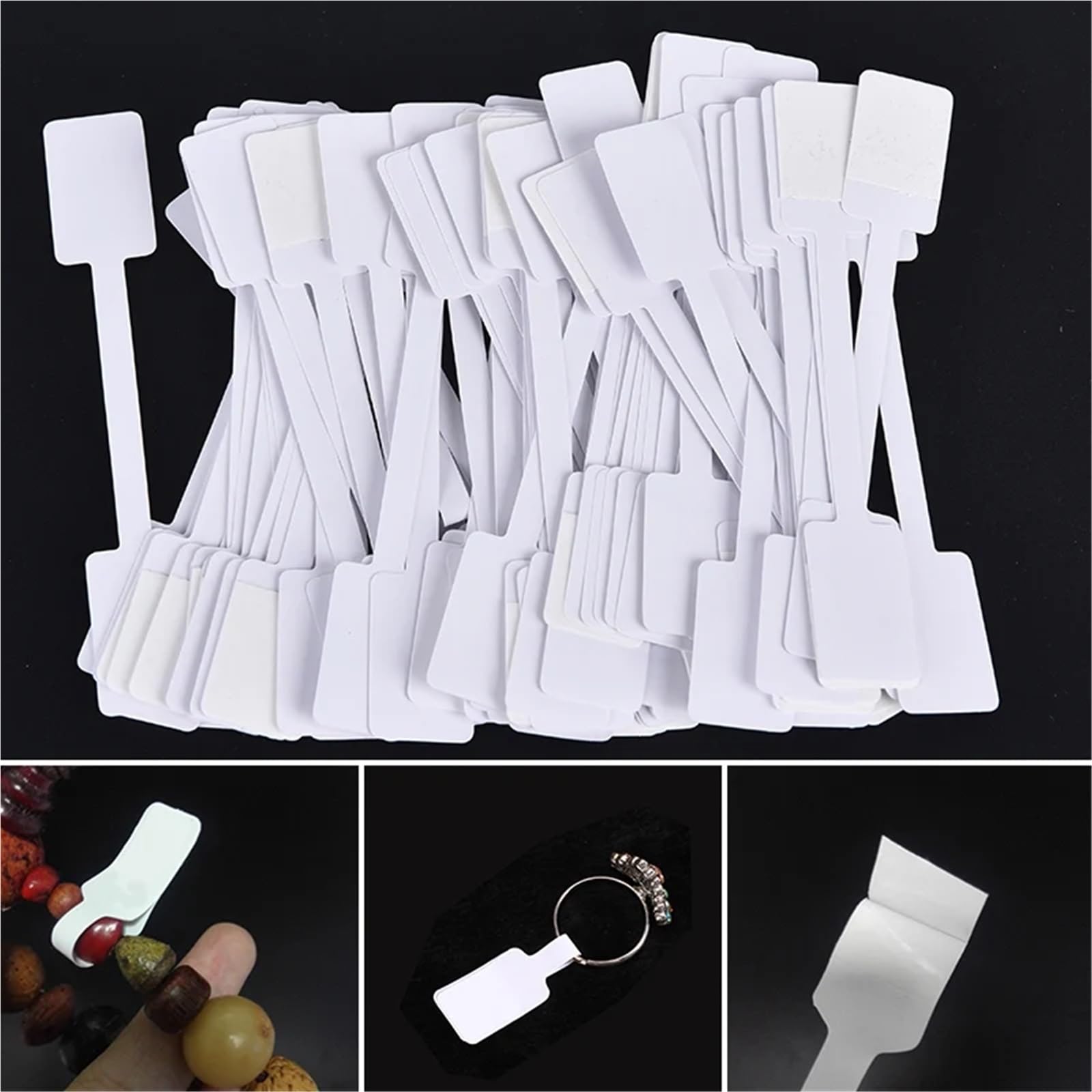 1000 etiquetas de precio blancas con cuerda para colgar, joyas, papelería, zapatos, tela