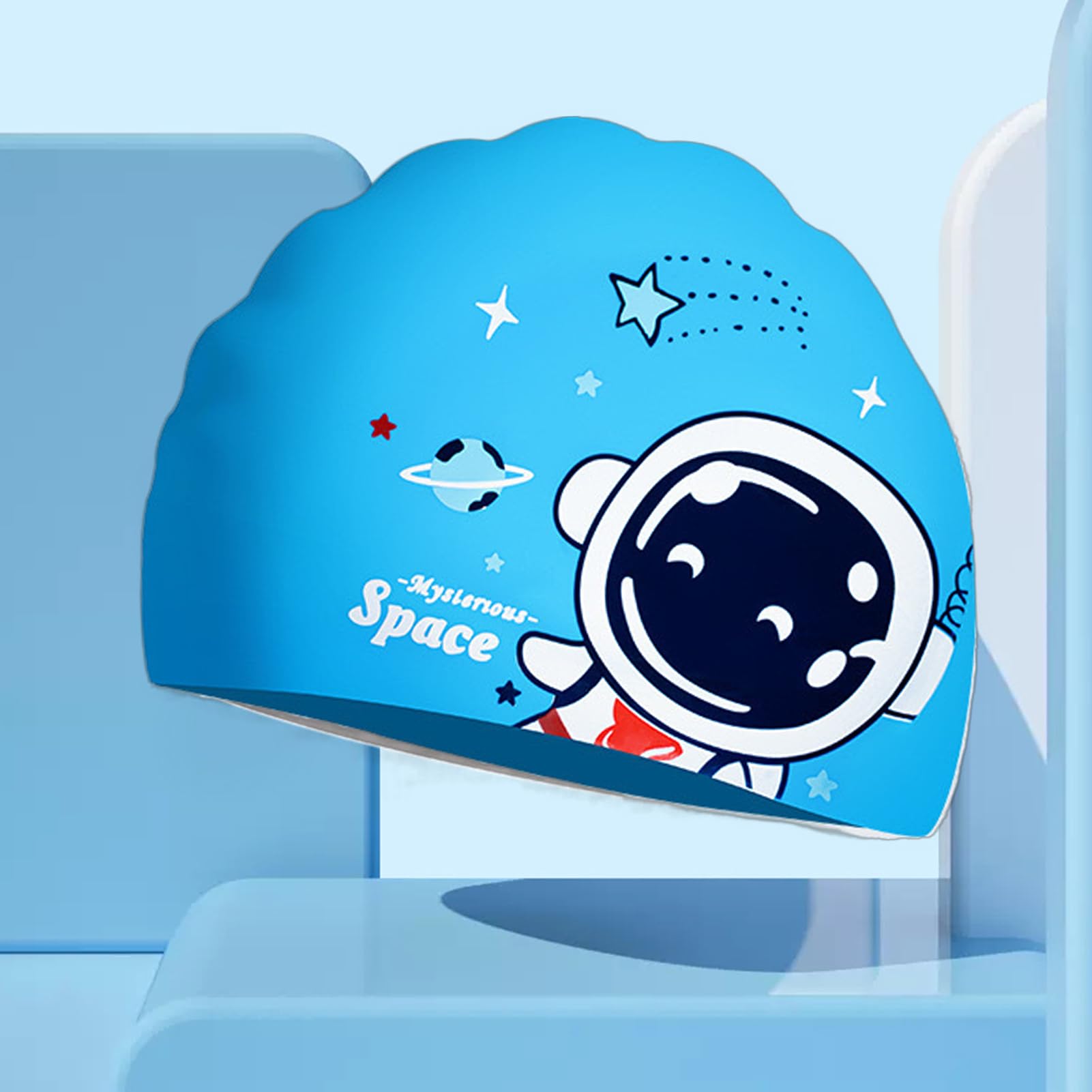 Gorro de natación de Silicona para Familia de Gatos para niños con diseño de Dibujos Animados,Impermeable, protección para los oídos,no aprieta,Bonito Gorro de natación,Ideal para Nadar — view 8