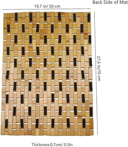 Miniatura 5 de HJJKKH Tapete de baño de 19.7 x 27.6 pulgadas, tapete de ducha plegable enrollable, tapete antideslizante para bañera, ducha, sauna, bañera de