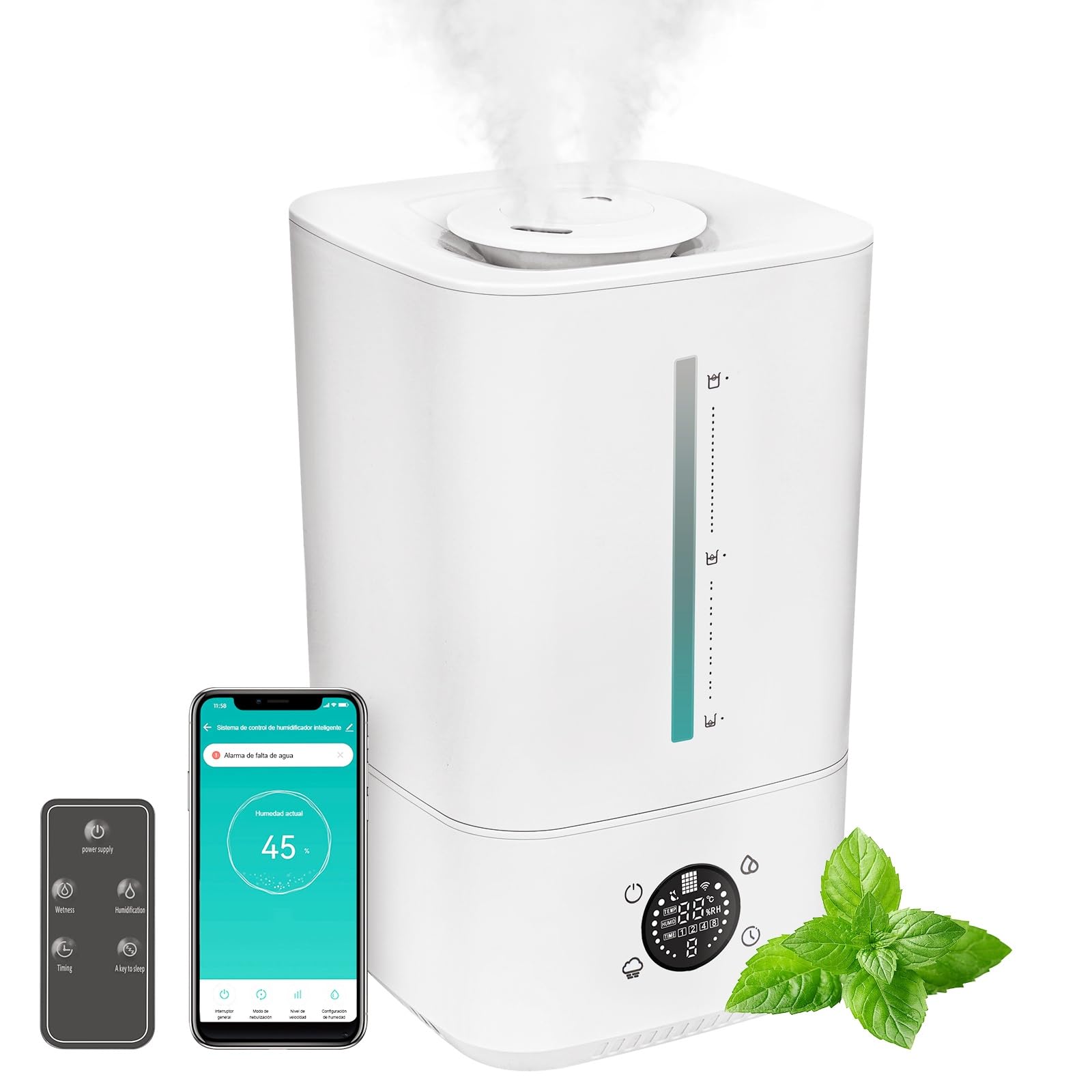 6L y 30 H Humidificadores para Dormitorio Gran Capacidad de 6L