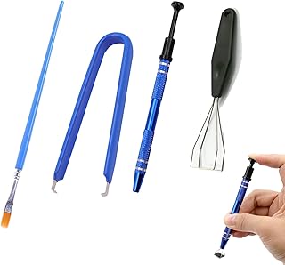 4Pcs Keyboard Lube Switch Puller Kits，Stem Holder Switch Opener Keycap Puller for Mechanical Keyboard,Compatible Cherry MX Gateron Kailh Switches Keyboard Cleaner Clean Kits 4 Prong Holder