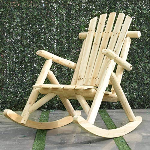 Casart-Log-Rocking-Chair-Wood-Porch-Rocker-Lounge-Patio-Deck-Balcony-Furniture-Rustic-Single-Rocker-Natural Casart Log Rocking Chair Wood Porch Rocker Lounge Patio Deck Balcony Furniture Rustic Single Rocker Natural