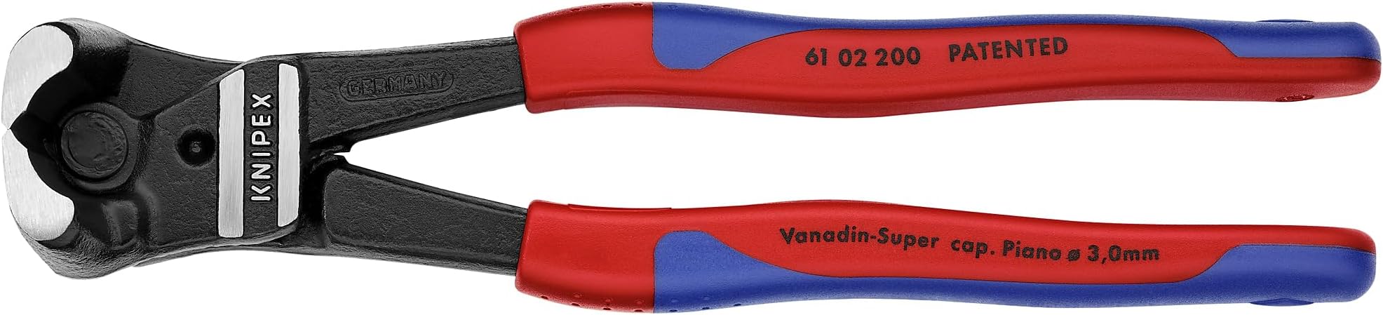 KNIPEX - 62 02 200 Tools - High Leverage Bolt End Cutting Nippers, Multi-Component (6102200)