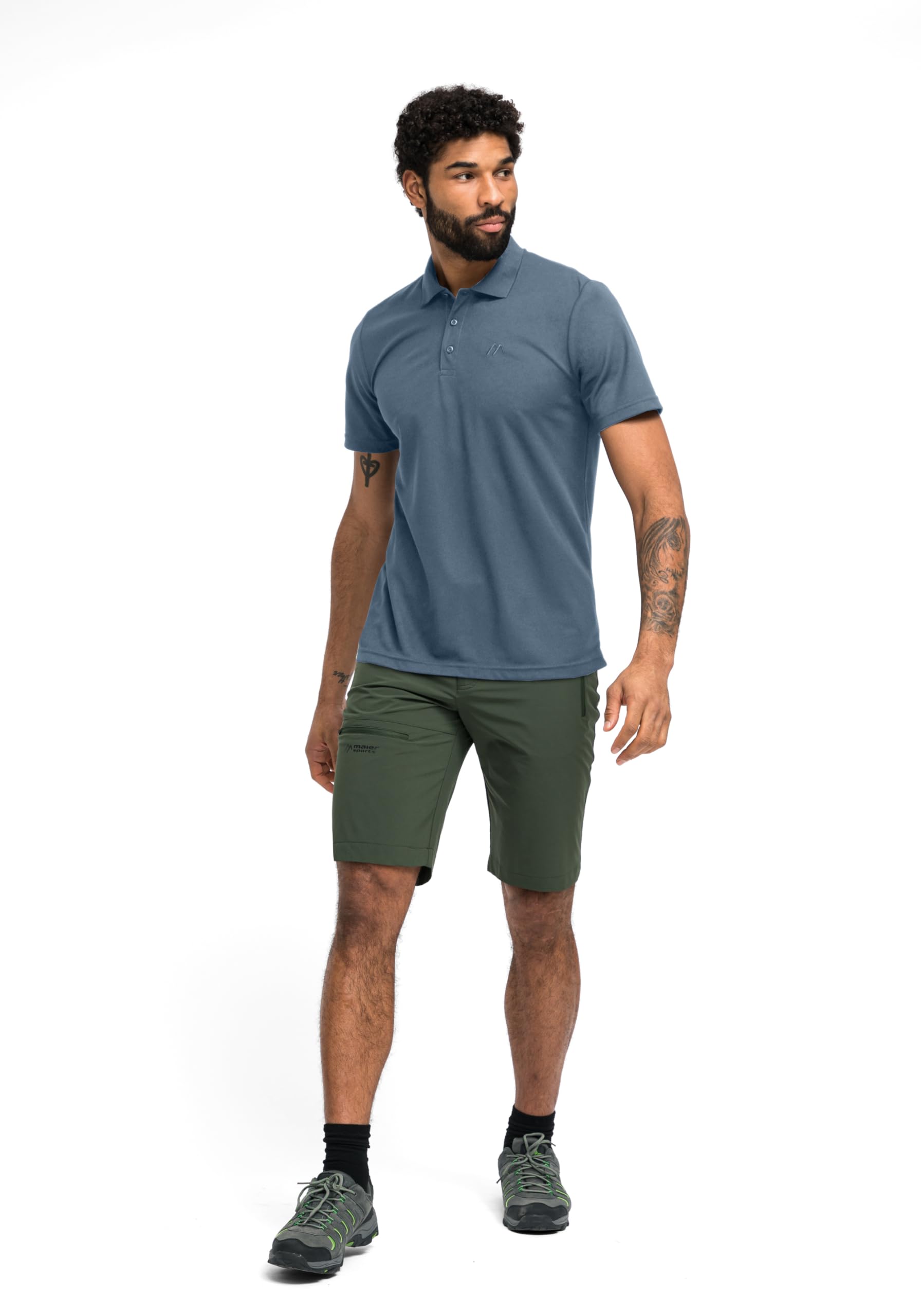 Maier Sports Ulrich, Herren Poloshirt, Leichtes Piqué-Funktionsshirt