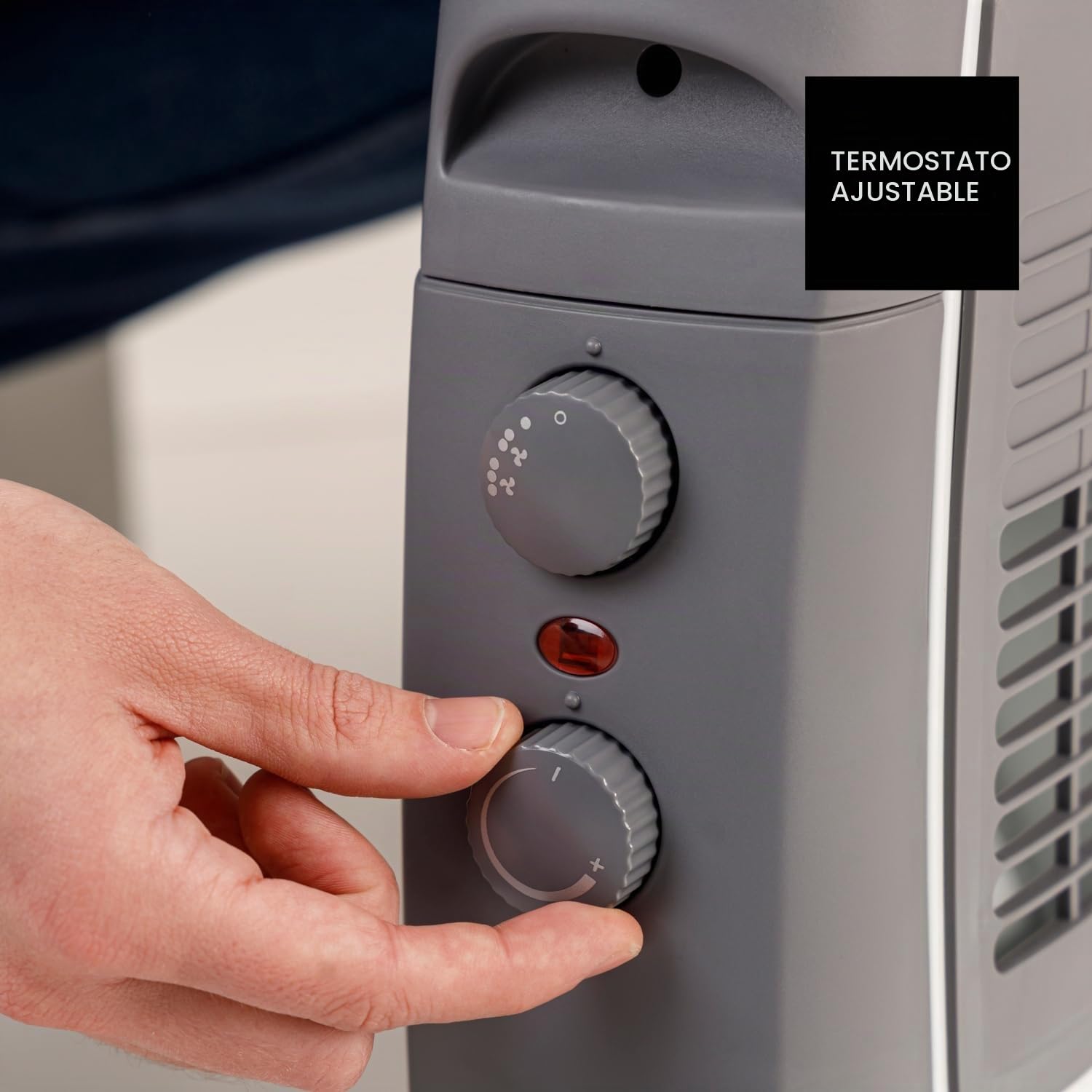 Taurus – Radiador convector Clima Turbo 2000 | 2000W | 3 intensidades de calor + Turbo | Termostato Ajustable | Superficies hasta 20m² | Patas incluidas | Asa de transporte