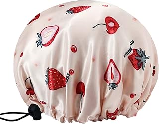 Shower Caps for Women Reusable Waterproof - Women Shower Caps Reusable Hair Cap for Shower, Shower Cap for All Hair Lengths