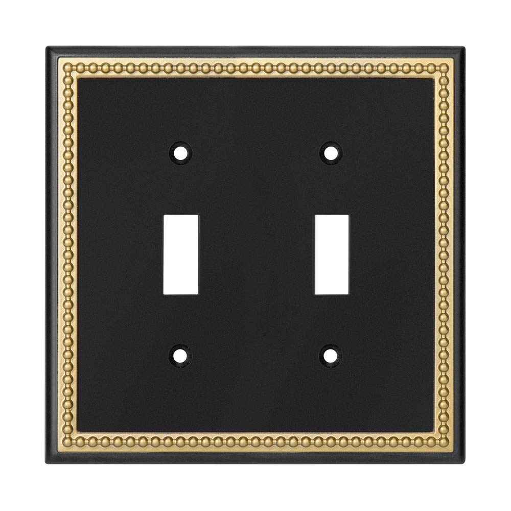 Pearled Wall Plates - Black & Dark Golden -20 Pearled Wall Plates - Black & Dark Golden -20