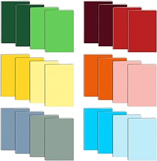 DWIYITTN Mini Notebook Set, 24 Pack Small Notepad 8.9 x 12.7 cm Memo Notepads 36 Pages Small Notebooks Pocket Size Lined Colorful Bulk Notebooks for Kids Students College Supplies 12 Assorted Colors