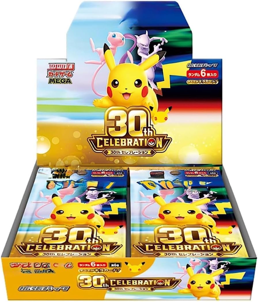 ポケカ海外版 30th CELEBRATION 未開封BOX Amazon.co.jp: 【完全未開封 BOX】MEGA 拡張パック 30th CELEBRATION