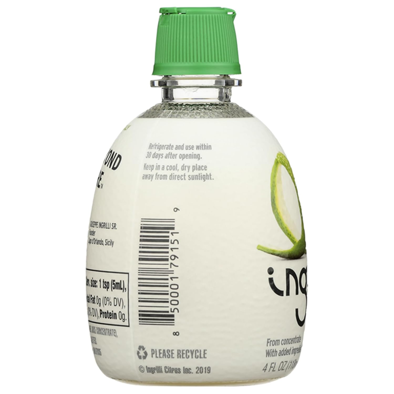Ingrilli 100% Lime Juice from Concentrate, 4 Fl Oz Squeeze Bottles (Pack of 24)